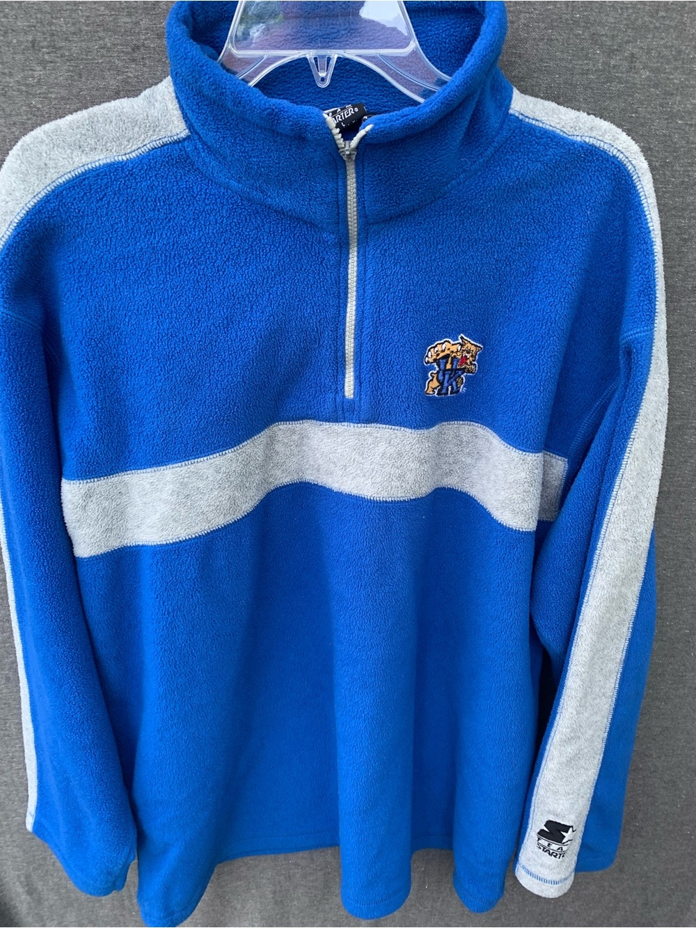 Kentucky Wildcats 1/2 Zip Pullover Fleece Sweatshirt Starter Size Large